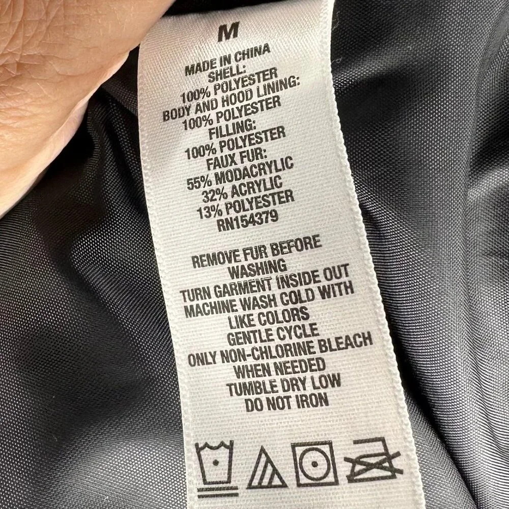 Aeropostale Balck Sherpa Hood Vest Size M - Picture 7 of 9